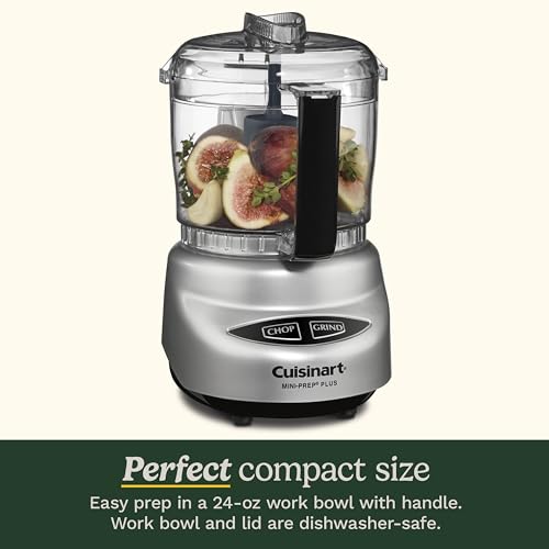 24oz Mini Food Processor with Reversible Stainless Steel Blade