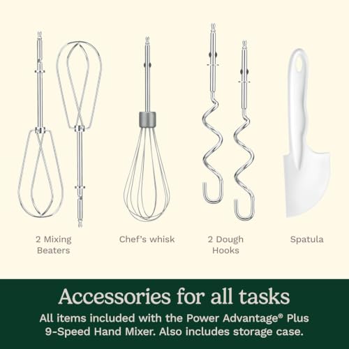 220W Electric Hand Mixer with 5 Speeds & Extra-Long Beaters