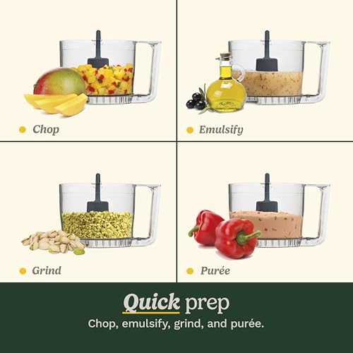 24oz Mini Food Processor with Reversible Stainless Steel Blade