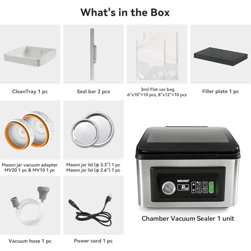 12-Inch Chamber Vacuum Sealer with Auto Vacuum Sensing