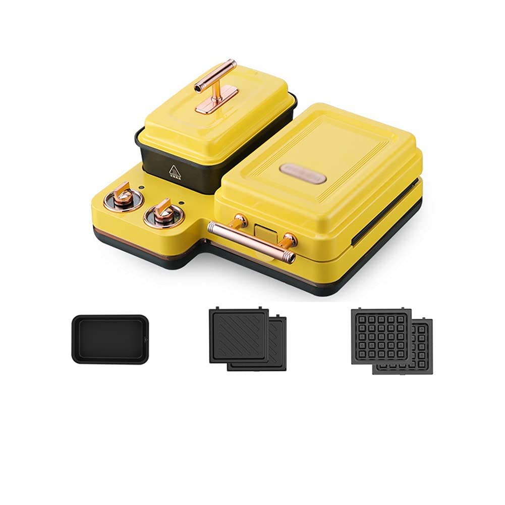 Multifunction Breakfast Maker for Waffles, Sandwiches & Pancakes