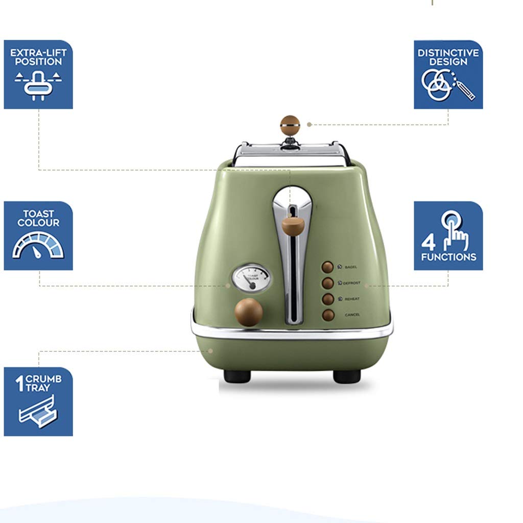2-Slice Stainless Steel Toaster with Extra-Wide Slots