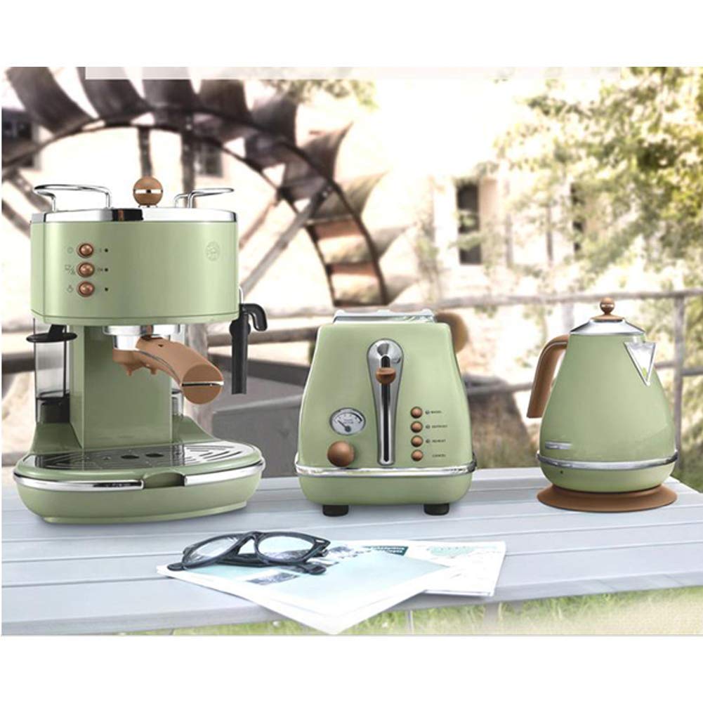 Retro Semi-Automatic Espresso Machine with Milk Frother