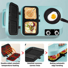 4-in-1 Electric Breakfast Station with Griddle, Pot & Frying Pan