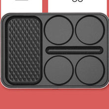 Mini Electric Breakfast Griddle with Divided Nonstick Pan & Glass Lid