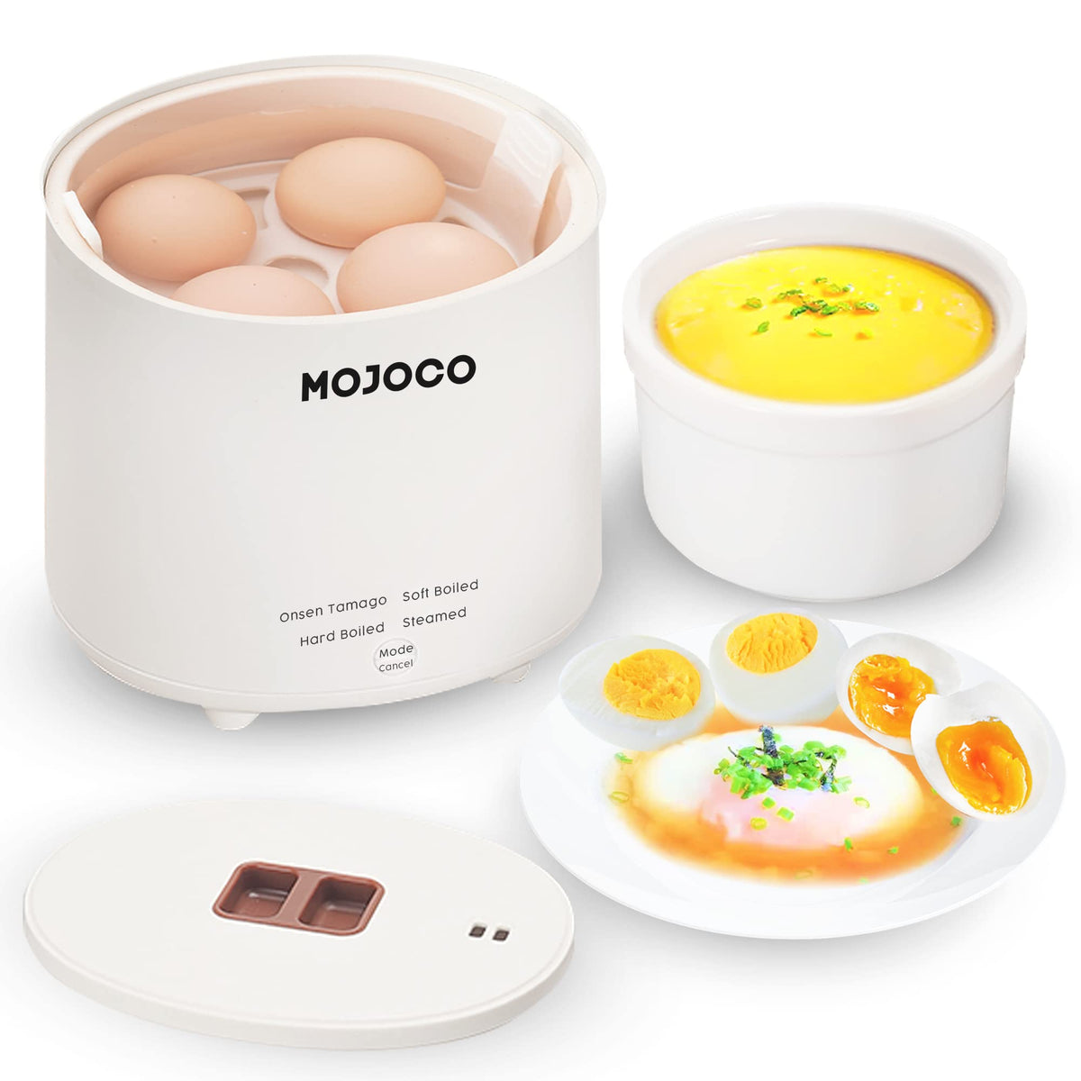 Mini Electric Egg Cooker with Auto Shut-Off & Alarm