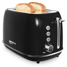 Retro 2-Slice Stainless Steel Toaster with 6 Browning Settings