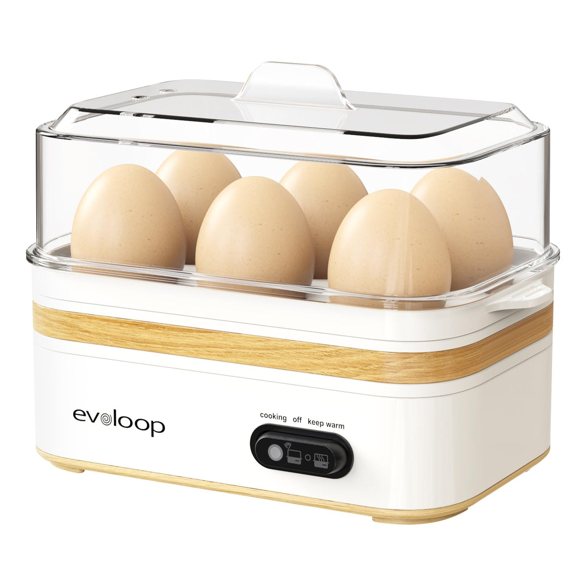 Evoloop Rapid Egg Cooker Electric 12 Eggs Capacity