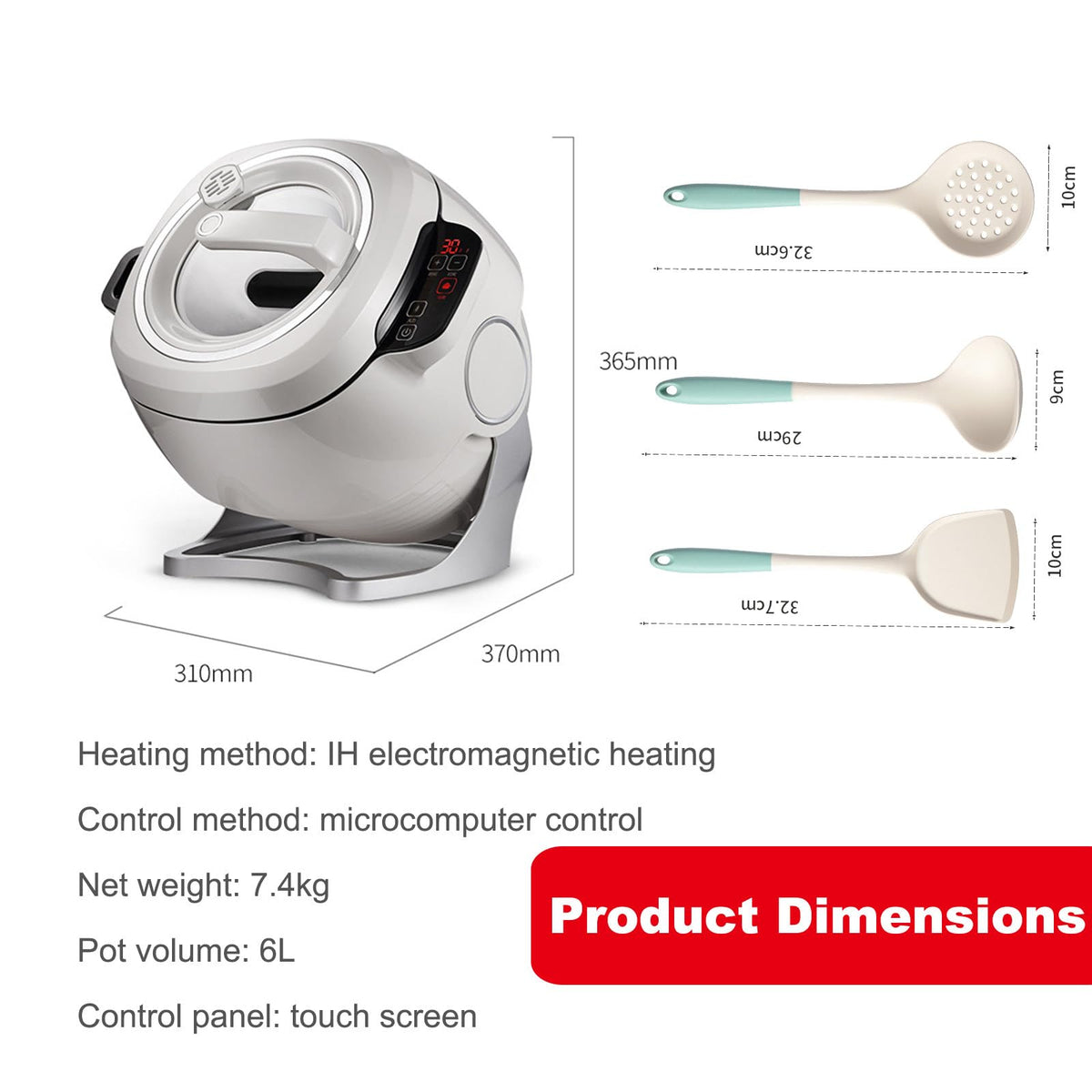 360° Automatic Rotating Cooking Pot for Stir-Frying & Stewing