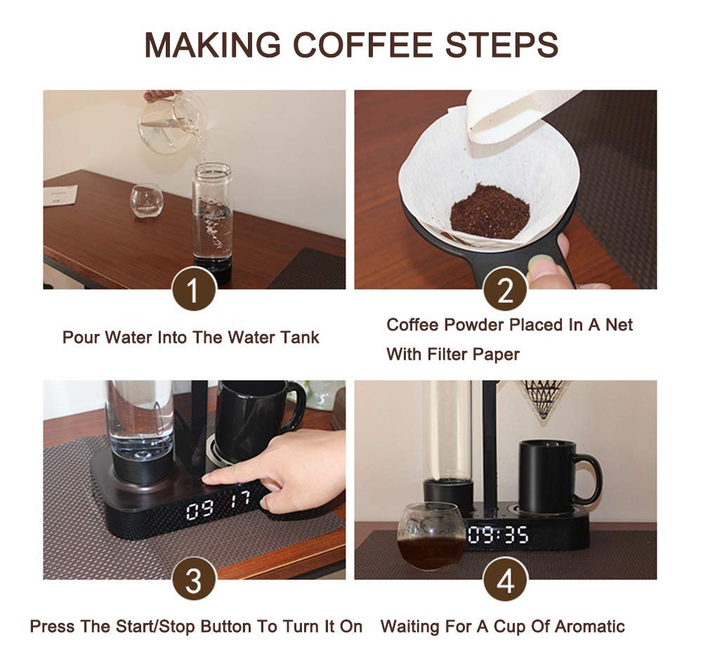Automatic Coffee Machine with Independent Water Tank & Sharing Pot