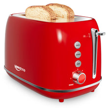 Retro 2-Slice Stainless Steel Toaster with 6 Browning Settings