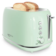 Retro 2-Slice Stainless Steel Toaster with 6 Browning Settings