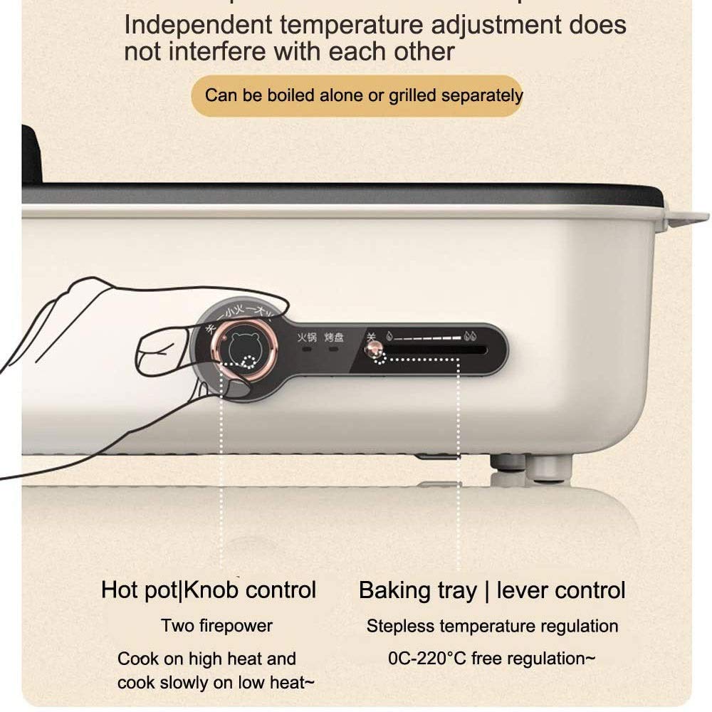 Electric Hot Pot & Smokeless Indoor BBQ Grill