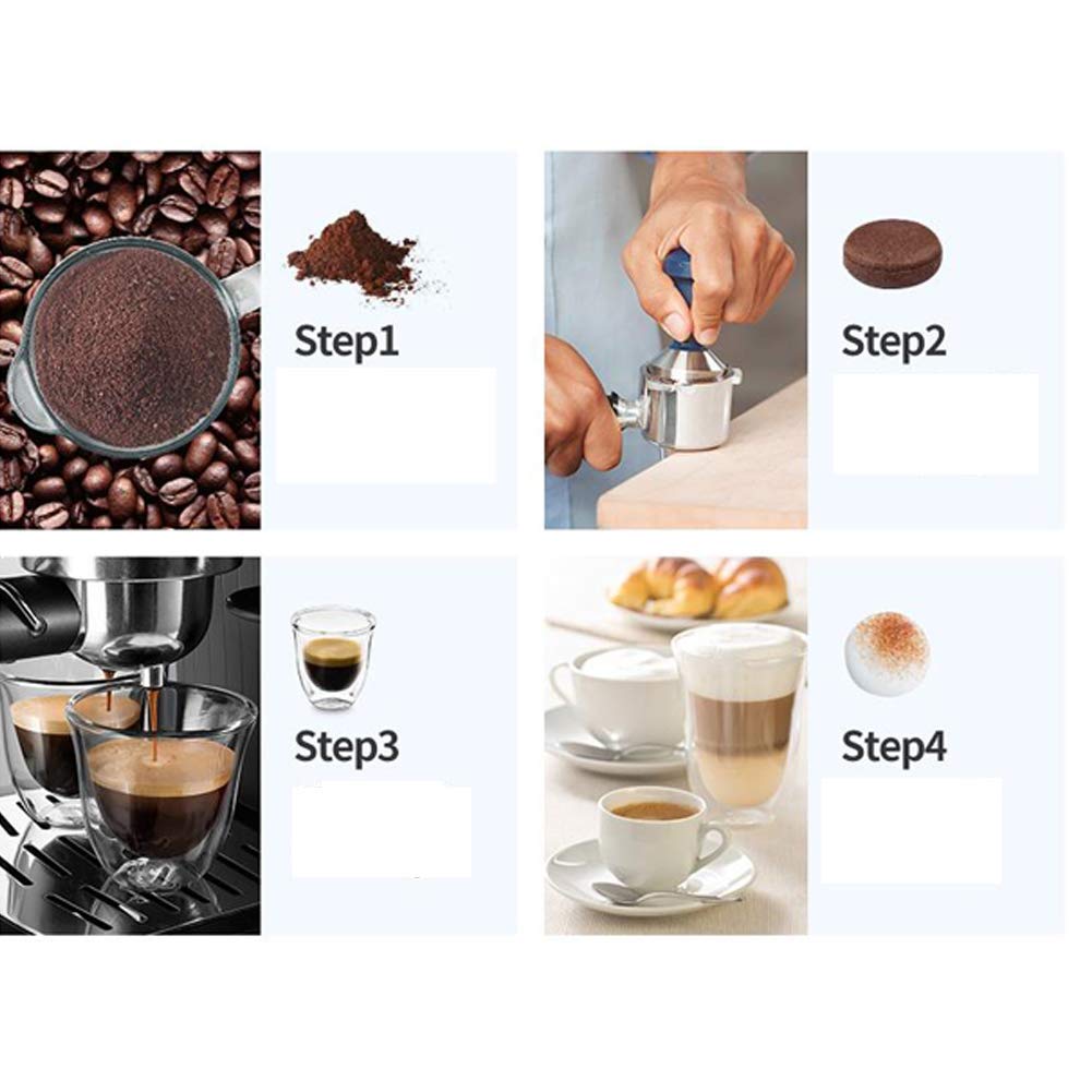Retro Semi-Automatic Espresso Machine with Milk Frother