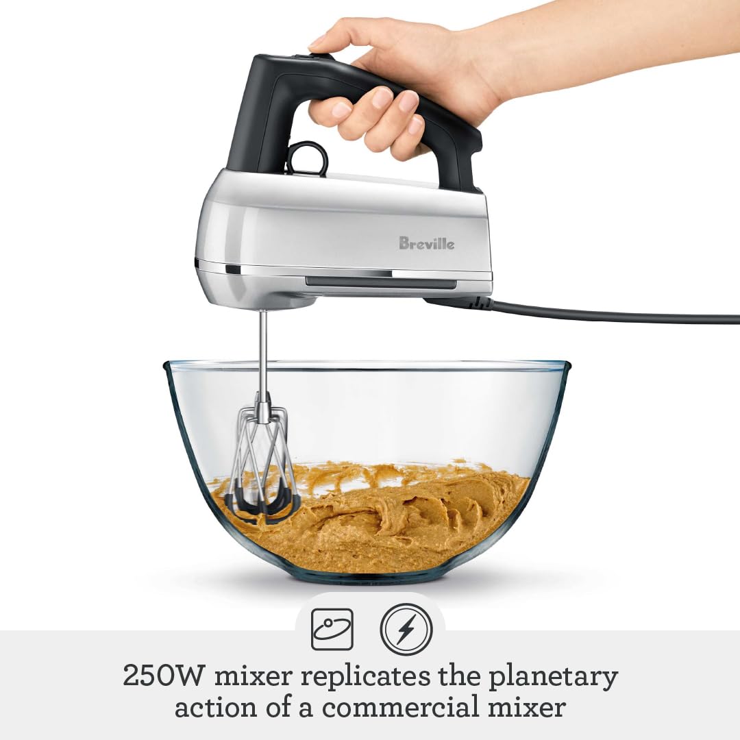 240W Hand Mixer with 9-Speed Control & Scraper Beaters