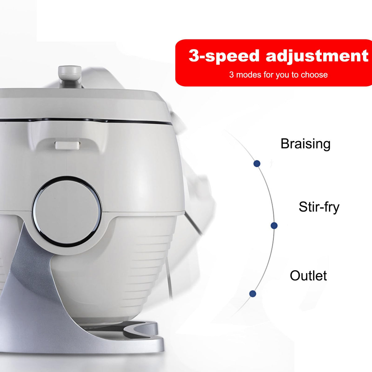 360° Automatic Rotating Cooking Pot for Stir-Frying & Stewing