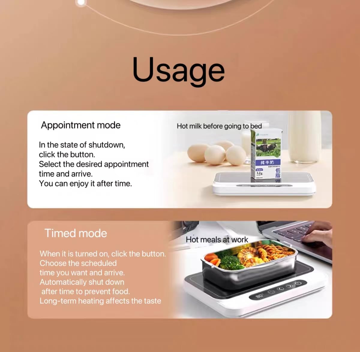 Electric Warming Tray & Mug Warmer with Constant Temperature