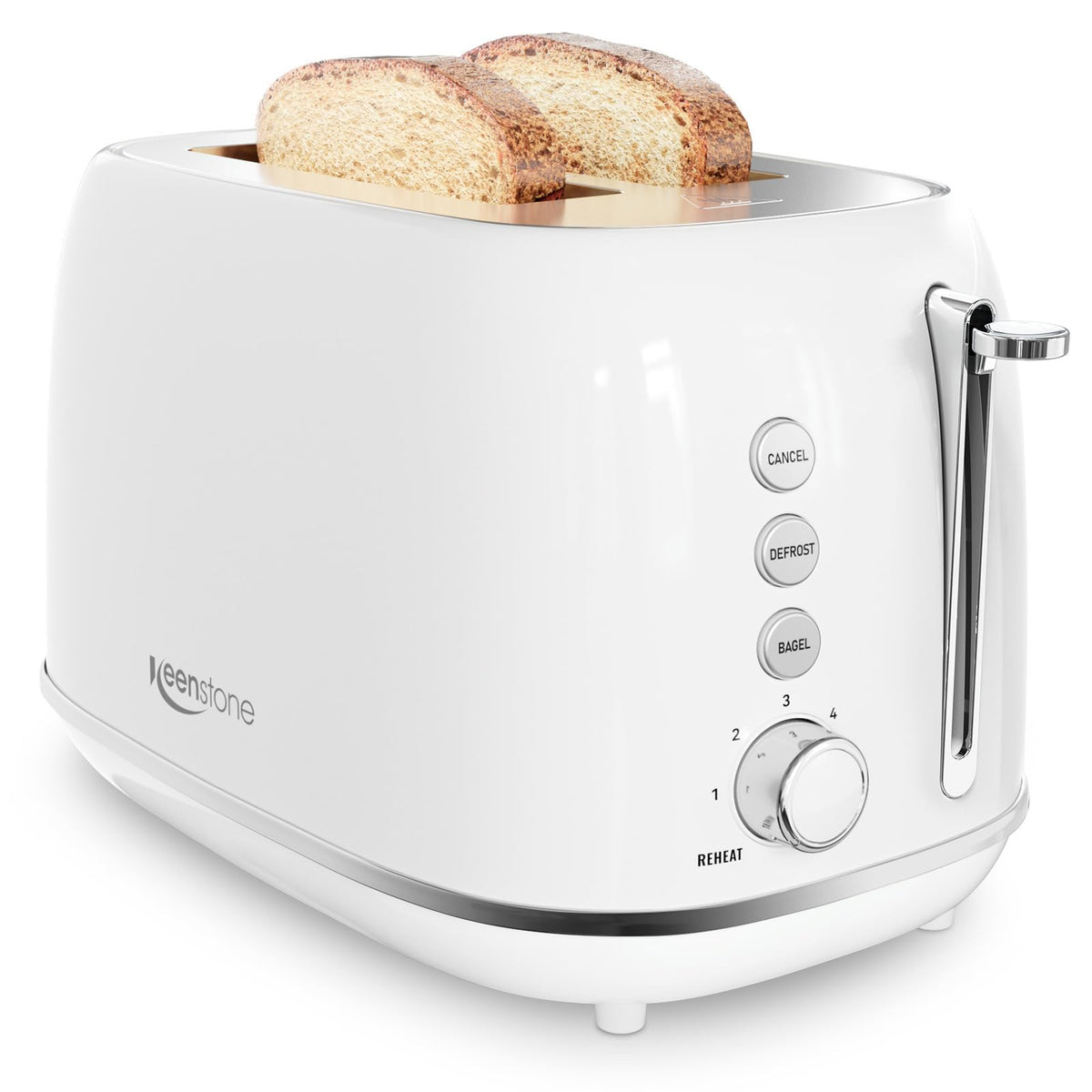 Retro 2-Slice Stainless Steel Toaster with 6 Browning Settings