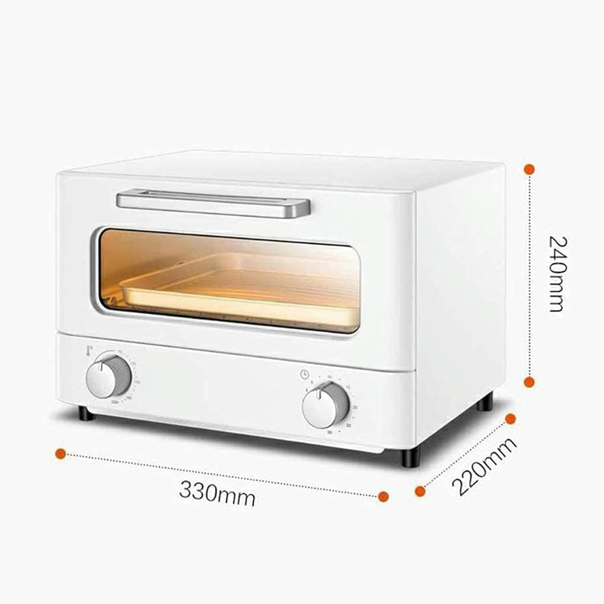 12L Mini Convection Toaster Oven with Timer & Grill