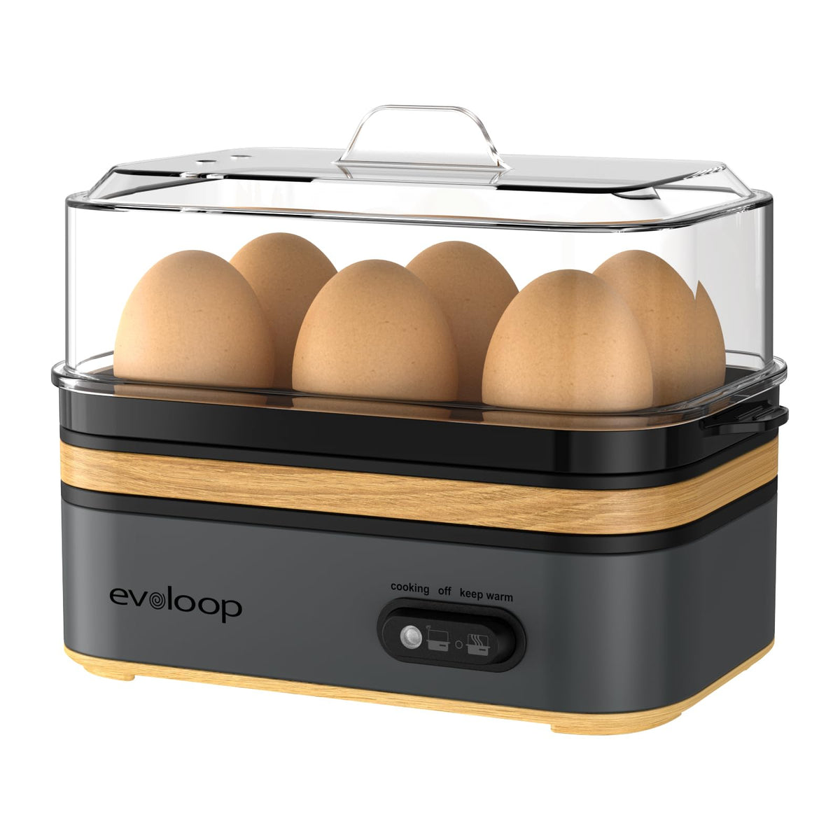 Evoloop Rapid Egg Cooker Electric 12 Eggs Capacity