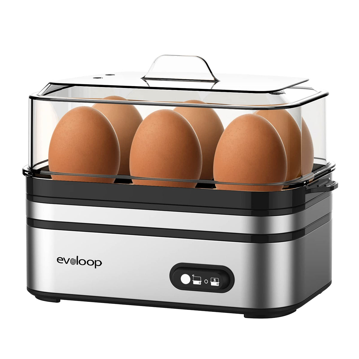 Evoloop Rapid Egg Cooker Electric 12 Eggs Capacity