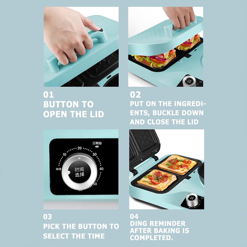 4-in-1 Electric Breakfast Station with Griddle, Pot & Frying Pan