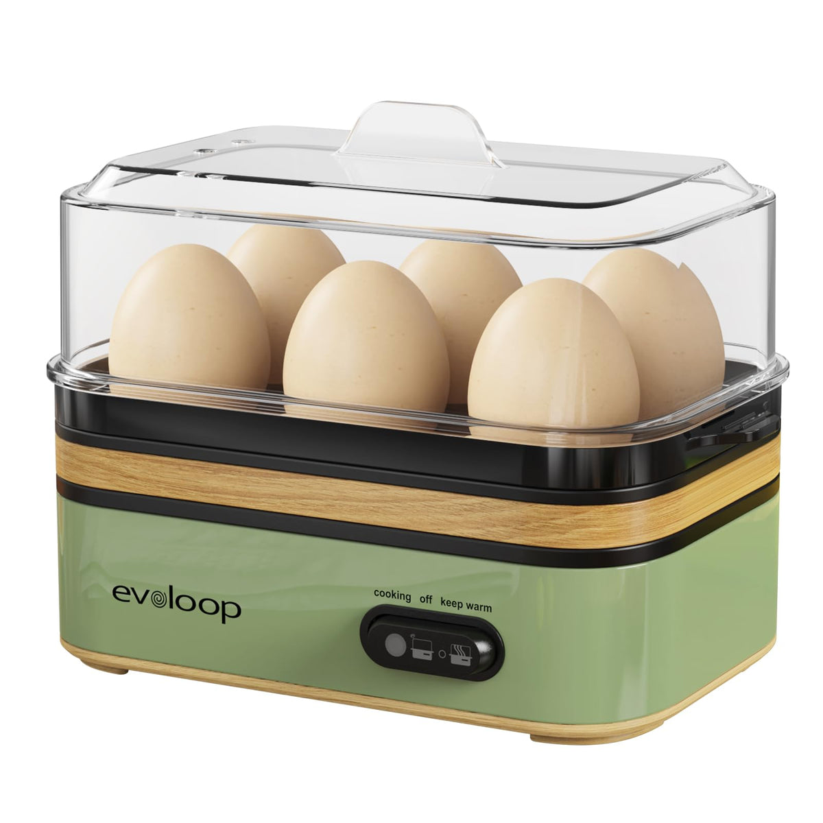 Evoloop Rapid Egg Cooker Electric 12 Eggs Capacity