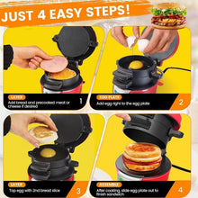 Electric Burger & Breakfast Sandwich Maker with Nonstick Griddle