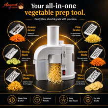 1000W Electric Vegetable Grater & Slicer with 4 Stainless Steel Blades