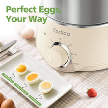 2-Tier Stainless Steel Egg Cooker & Vegetable Steamer with Timer