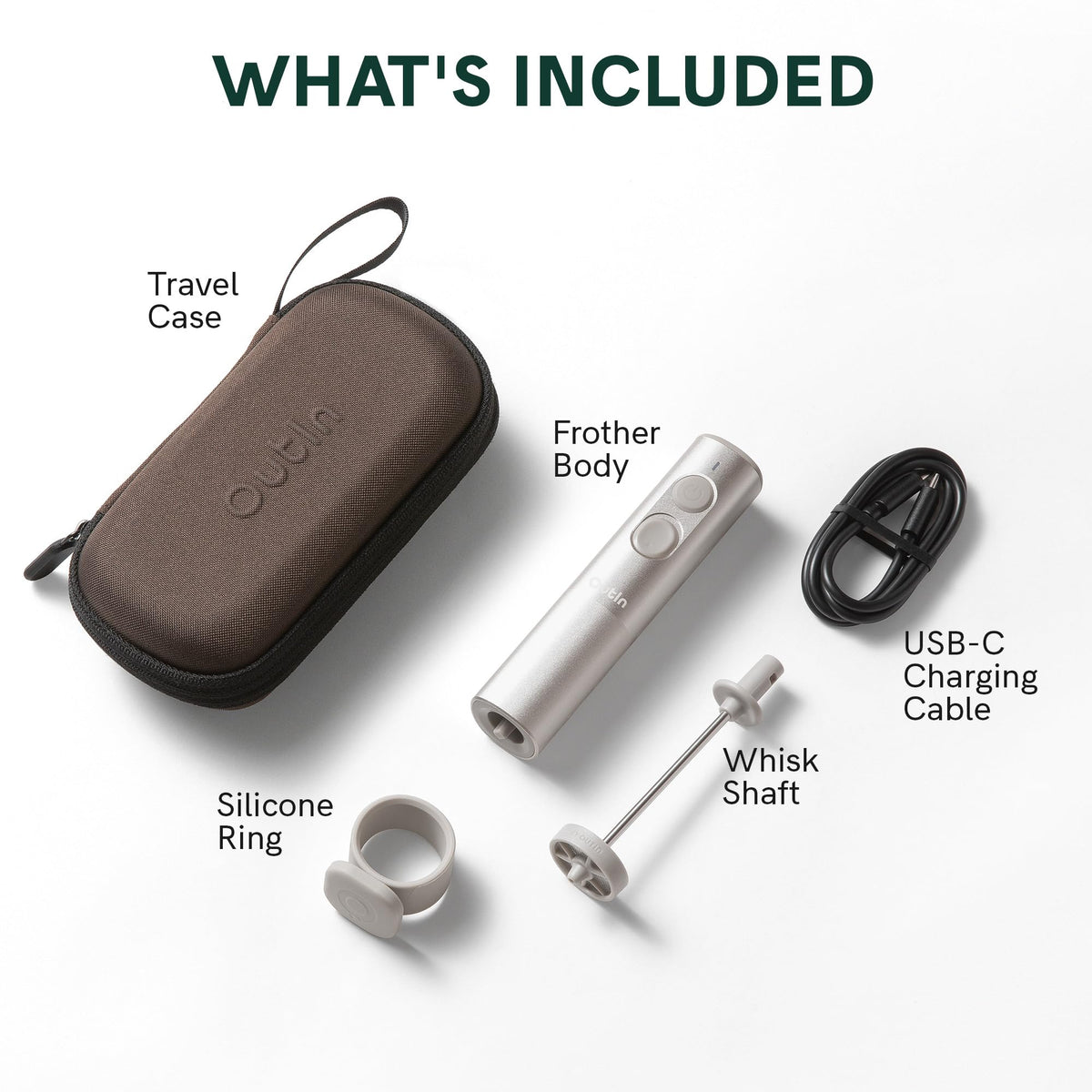 Rechargeable Handheld Milk Frother with Travel Case