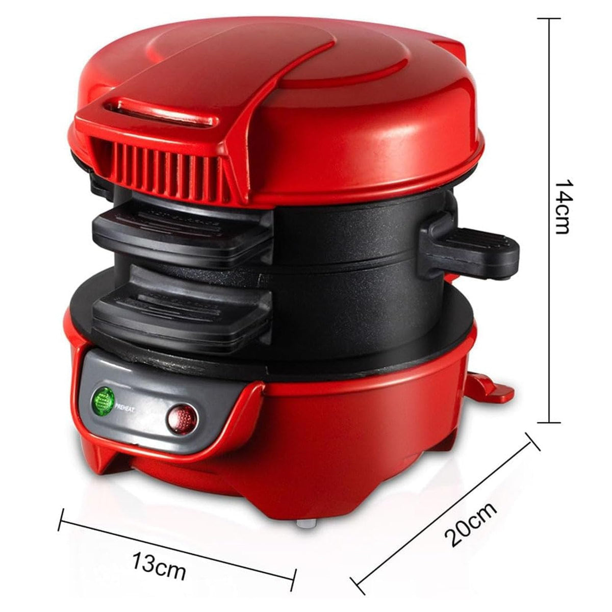 Electric Burger & Breakfast Sandwich Maker with Nonstick Griddle