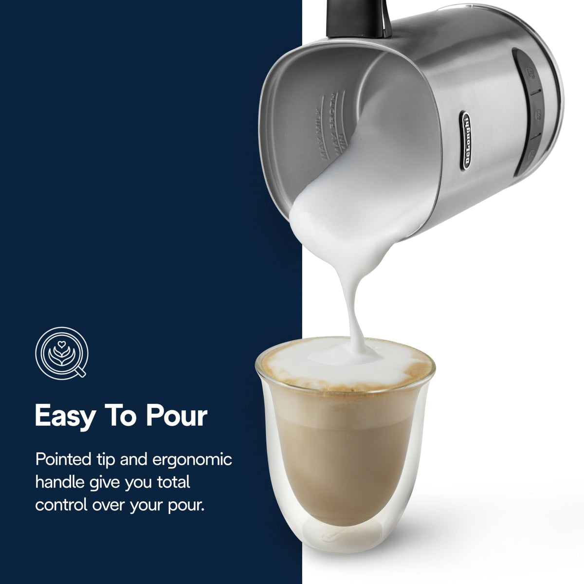 Hot & Cold Milk Frother with Adjustable Froth & Temperature
