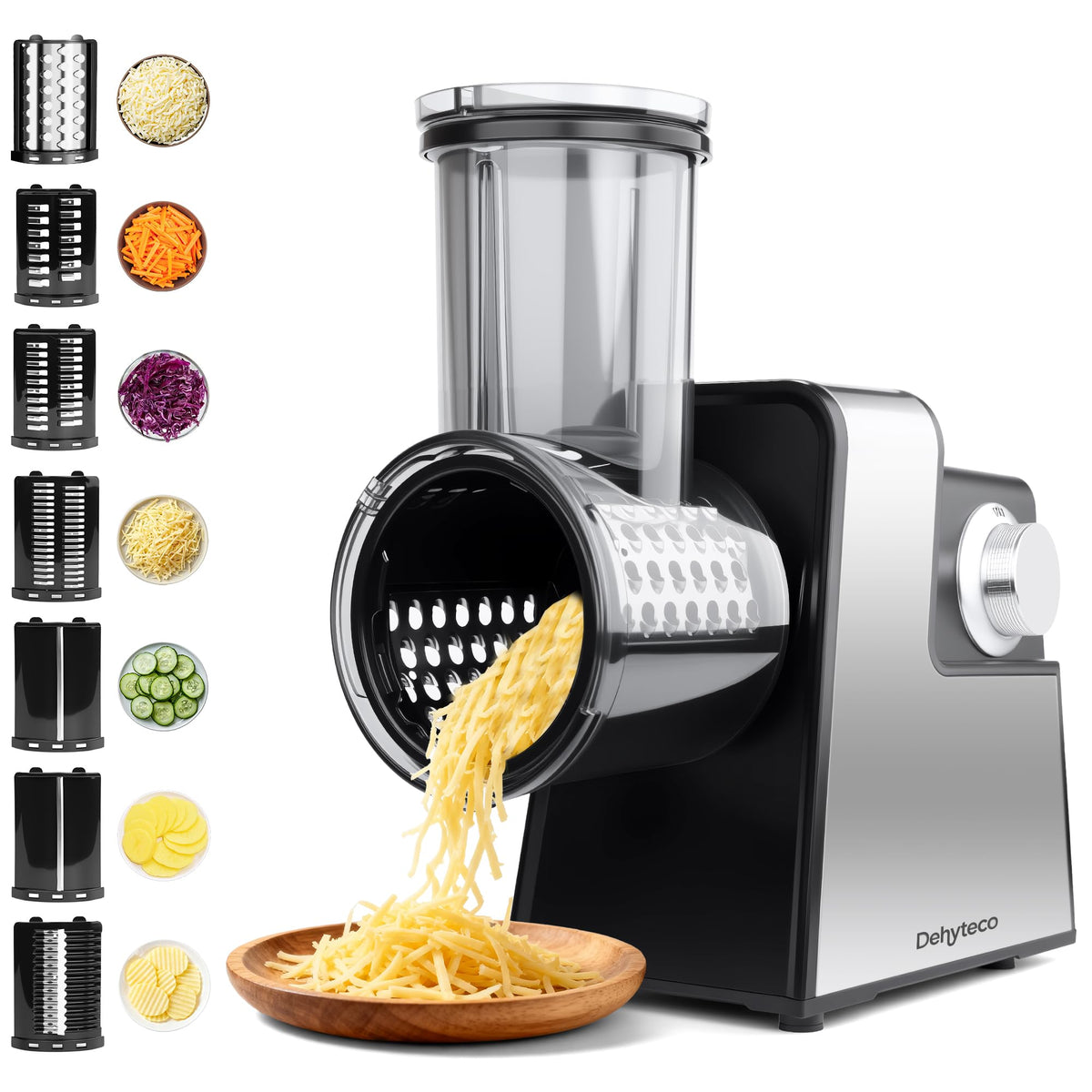 7-in-1 Electric Cheese Grater, Slicer & Shredder