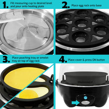 7-Egg Electric Cooker & Omelet Maker with Auto Shut-Off