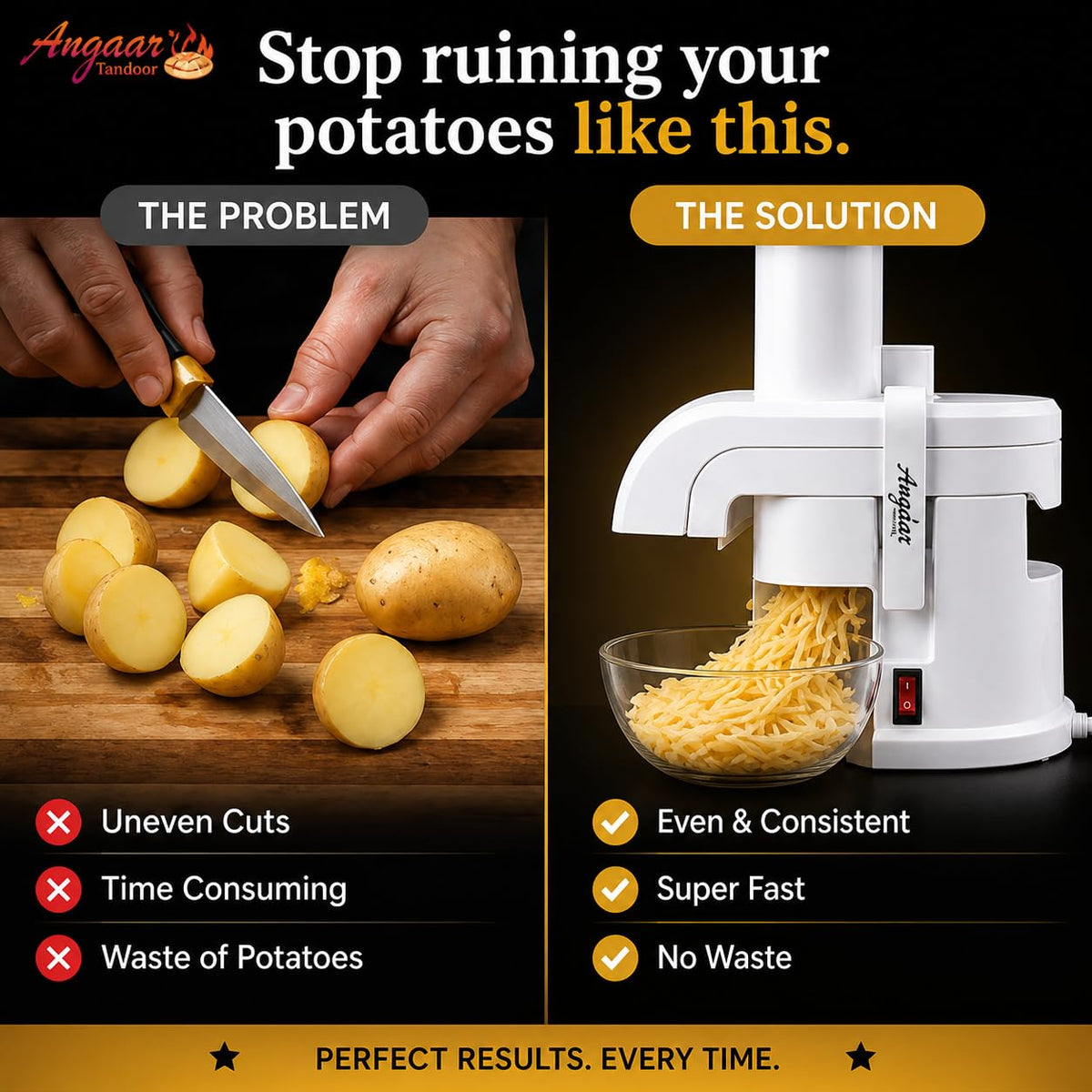 1000W Electric Vegetable Grater & Slicer with 4 Stainless Steel Blades