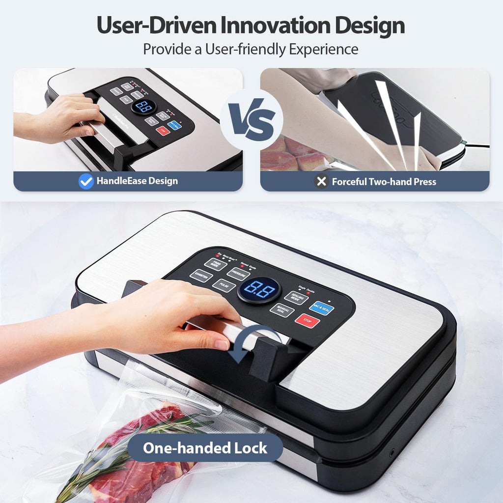 95kPa Vacuum Sealer with Double Pump & Dual Heat Seal