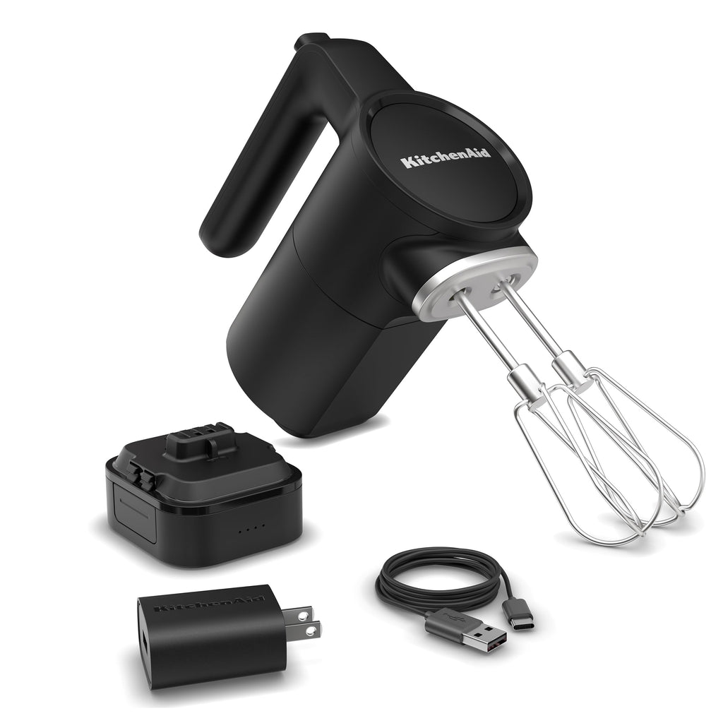 Cordless Hand Mixer with 7-Speed Control & Stainless Steel Beaters