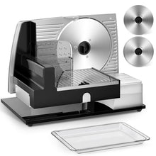 160W Electric Meat Slicer with Adjustable 0–22mm Thickness & 2 Blades