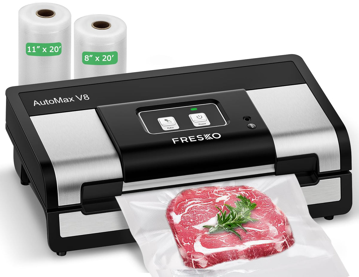 95kPa Automatic Vacuum Sealer with Dry & Moist Modes and Built-In Cutter