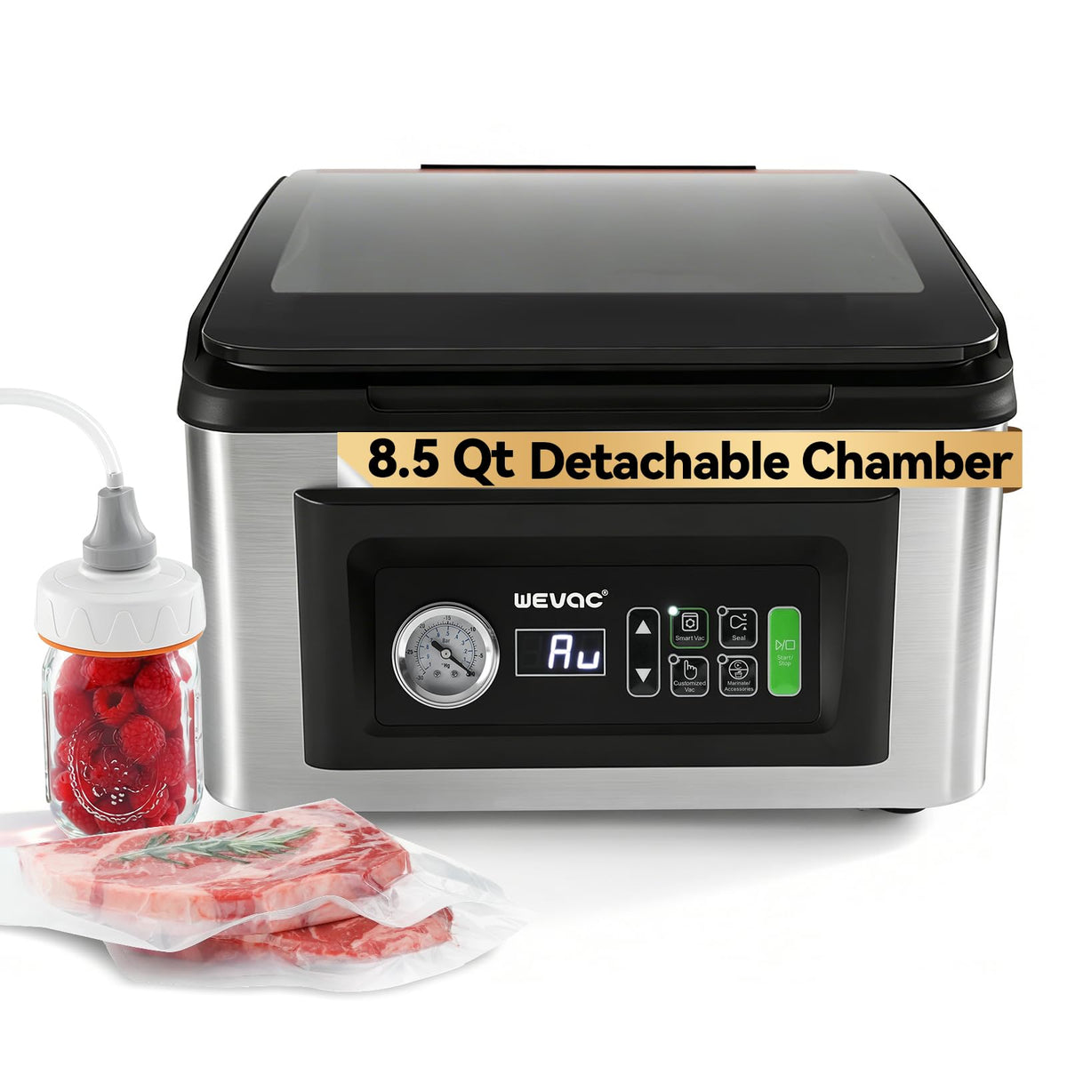 12-Inch Chamber Vacuum Sealer with Auto Vacuum Sensing