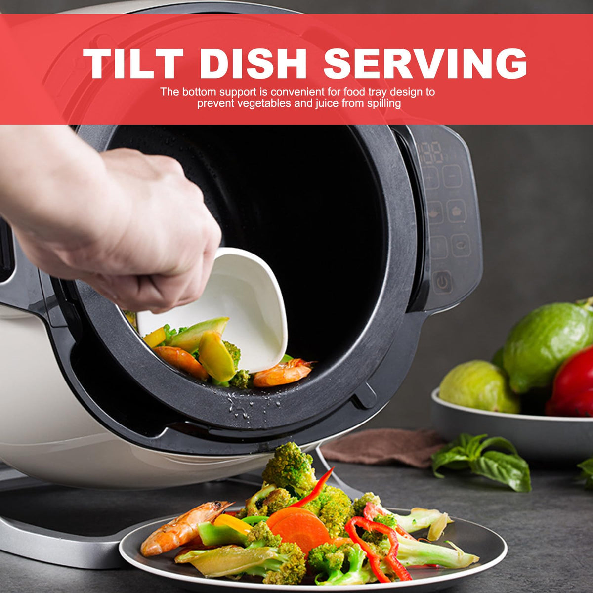 360° Automatic Rotating Cooking Pot for Stir-Frying & Stewing