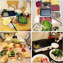 1.7L Electric Hot Pot with Divider & Glass Lid, 1000W