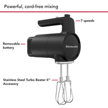 Cordless Hand Mixer with 7-Speed Control & Stainless Steel Beaters
