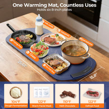 Silicone Food Warming Mat with 7 Temperature Settings & 5-Hour Timer