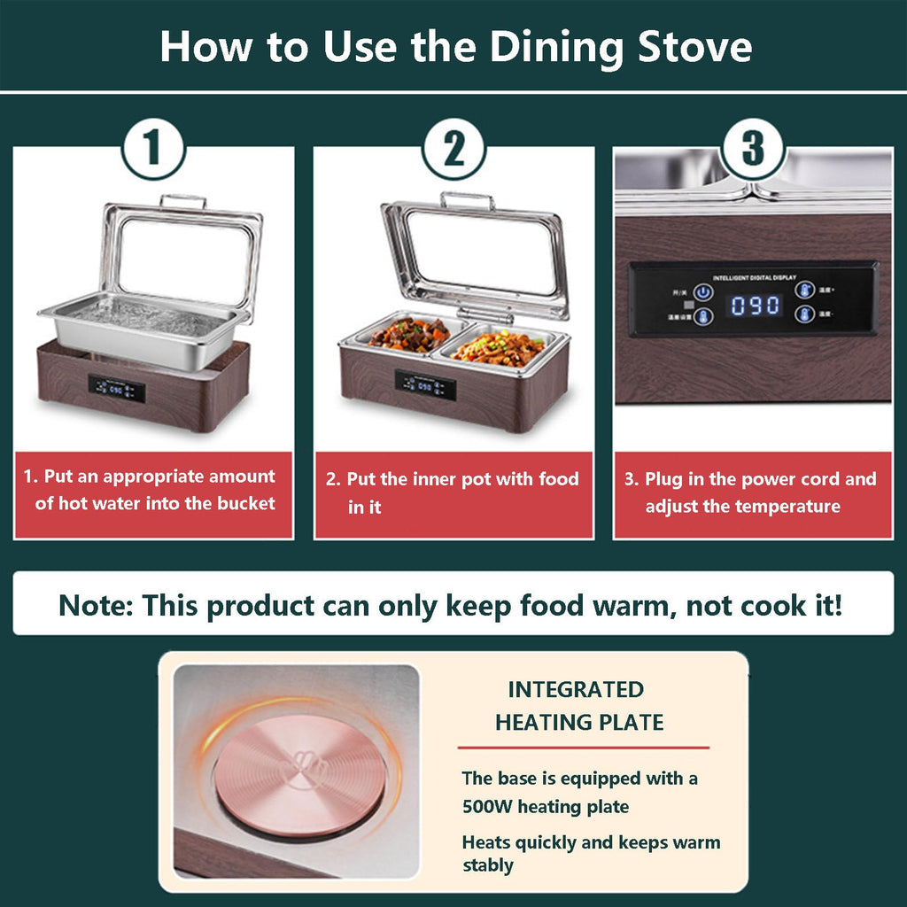 13.5L Electric Buffet Food Warmer with Temperature Control