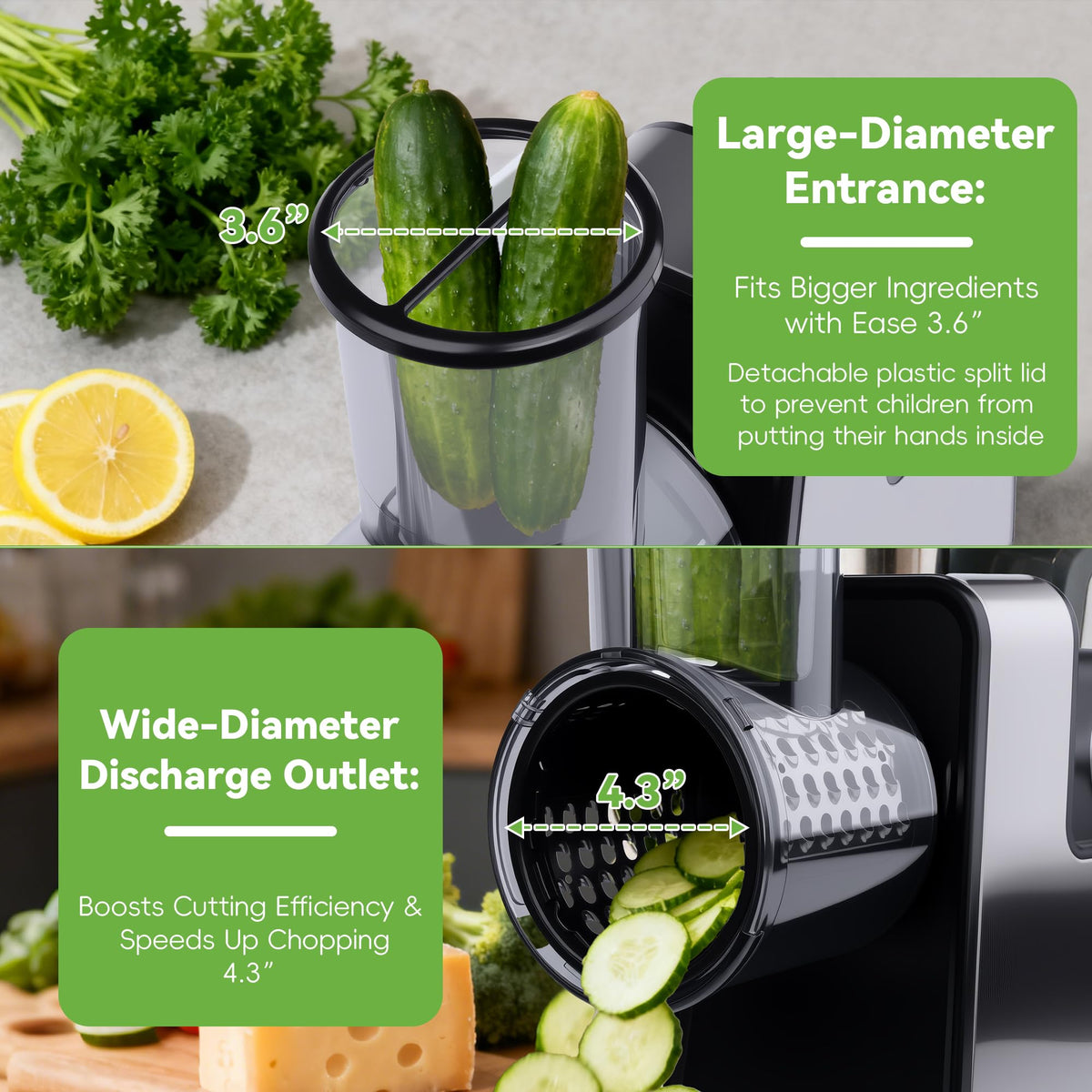 7-in-1 Electric Cheese Grater, Slicer & Shredder