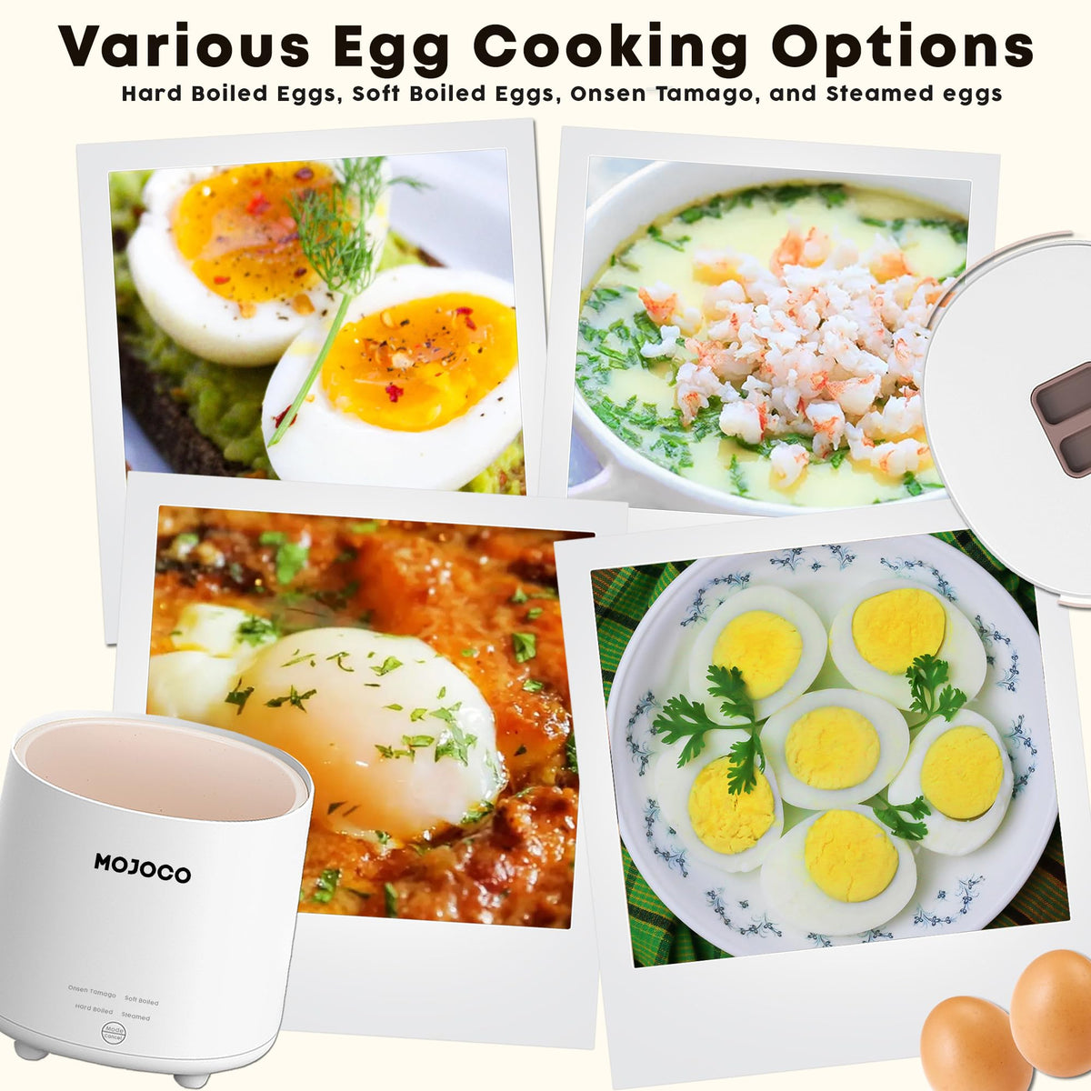Mini Electric Egg Cooker with Auto Shut-Off & Alarm