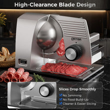 160W Electric Meat Slicer with Adjustable 0–22mm Thickness & 2 Blades