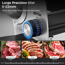 160W Electric Meat Slicer with Adjustable 0–22mm Thickness & 2 Blades